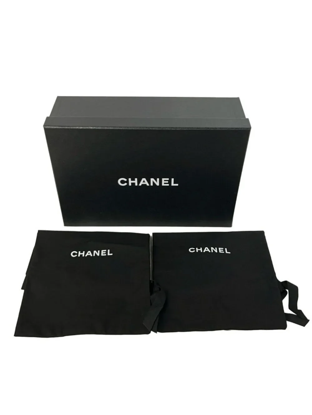 Chanel Flat Shoes Black Clear CC Logo Mesh